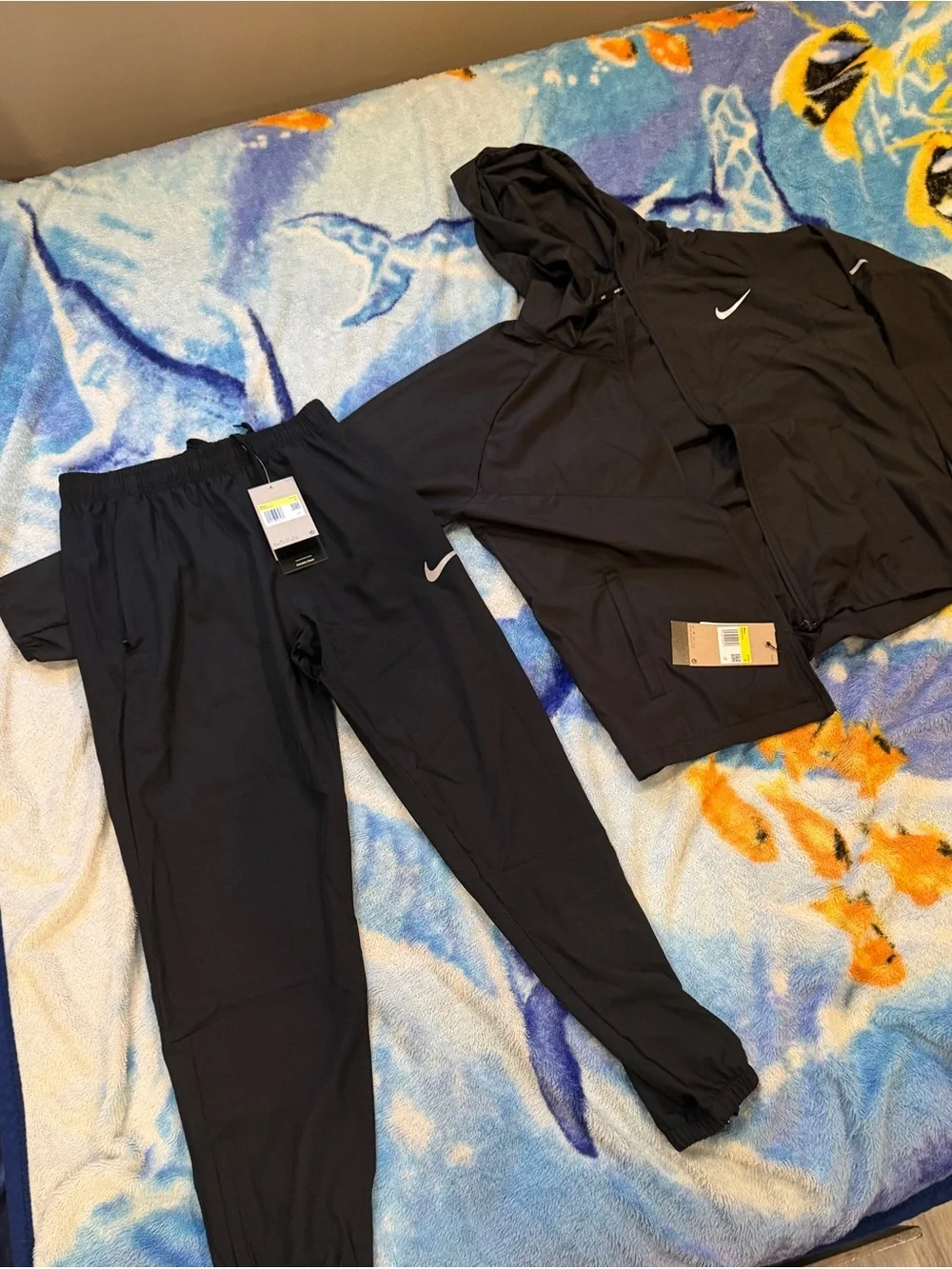 Nike Black Kids' Hooded Jacket and Joggers Set